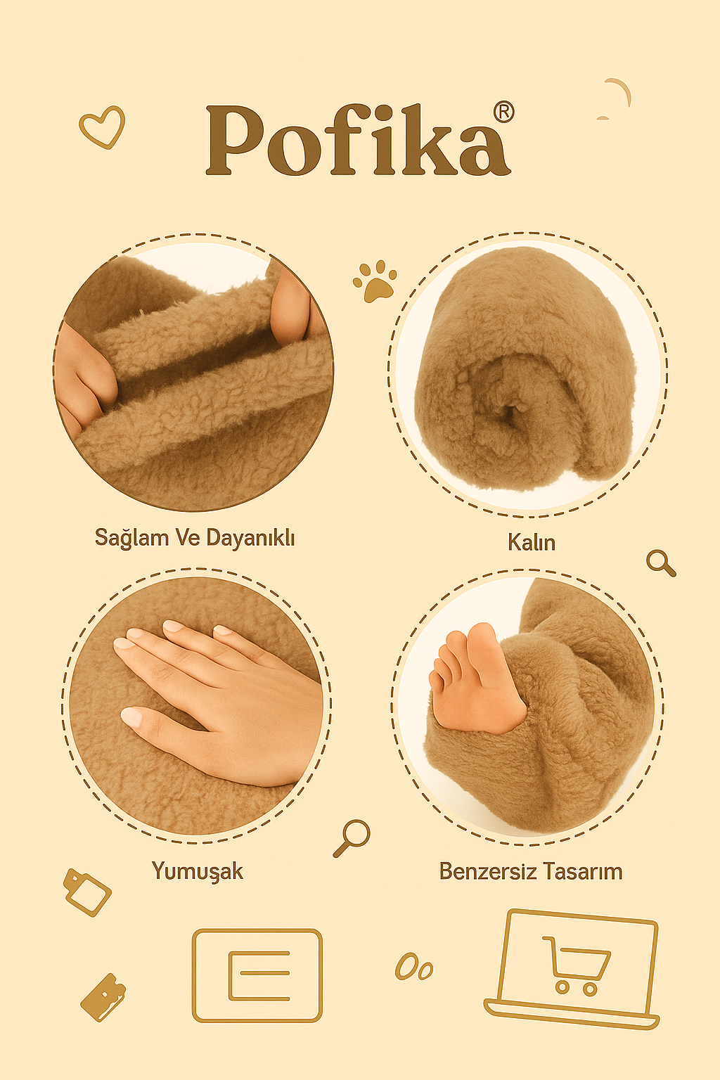 Pofika™ Peluş Çorap