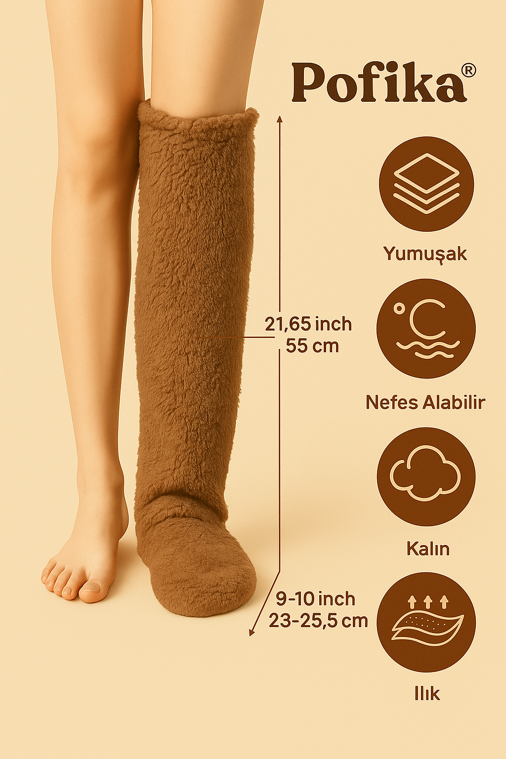 Pofika™ Peluş Çorap