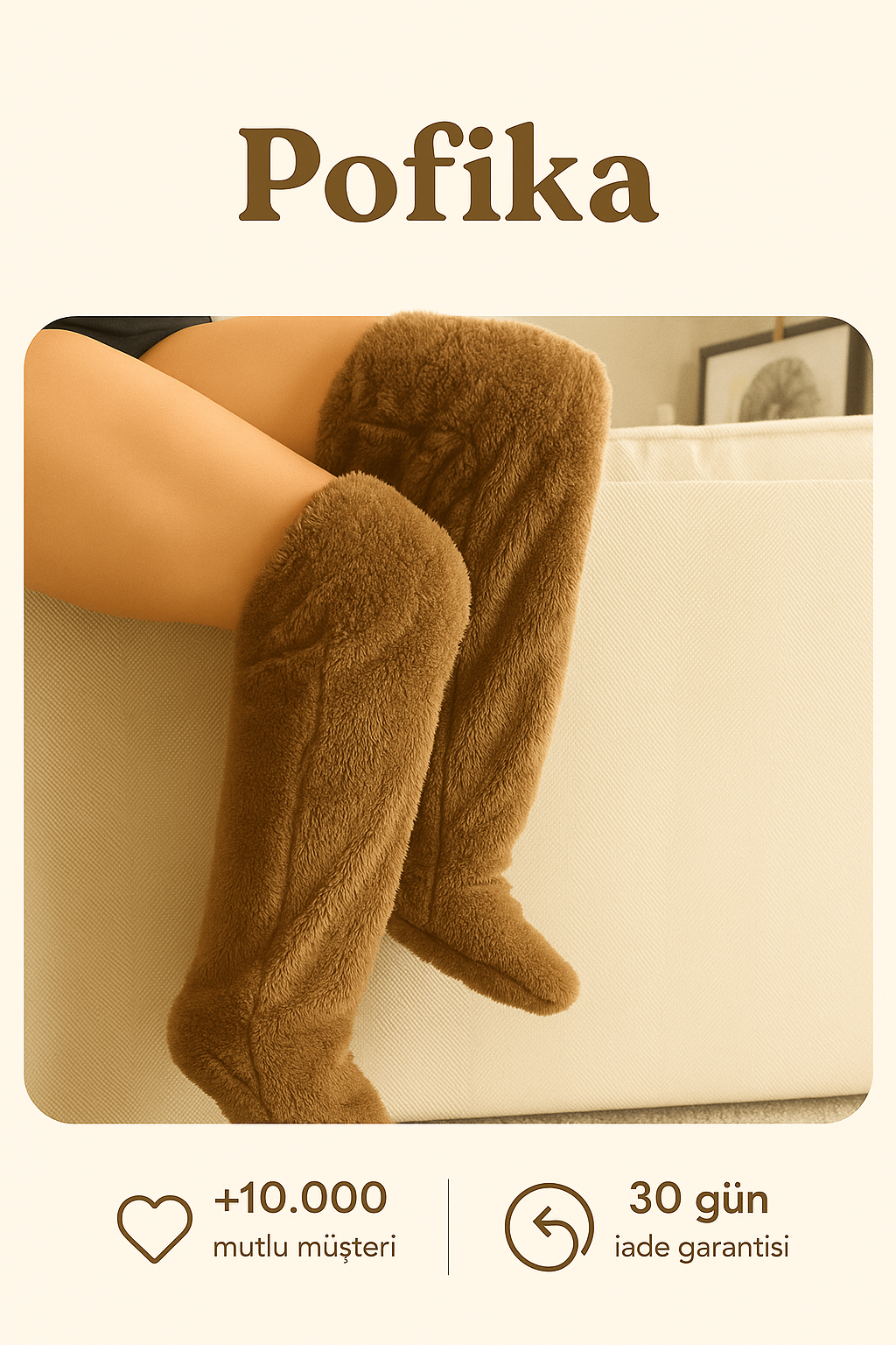 Pofika™ Peluş Çorap