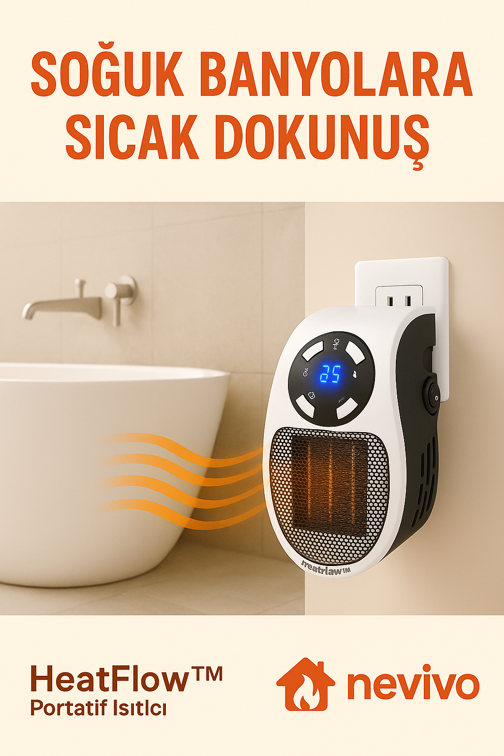 Nevivo HeatFlow™ Portatif Isıtıcı