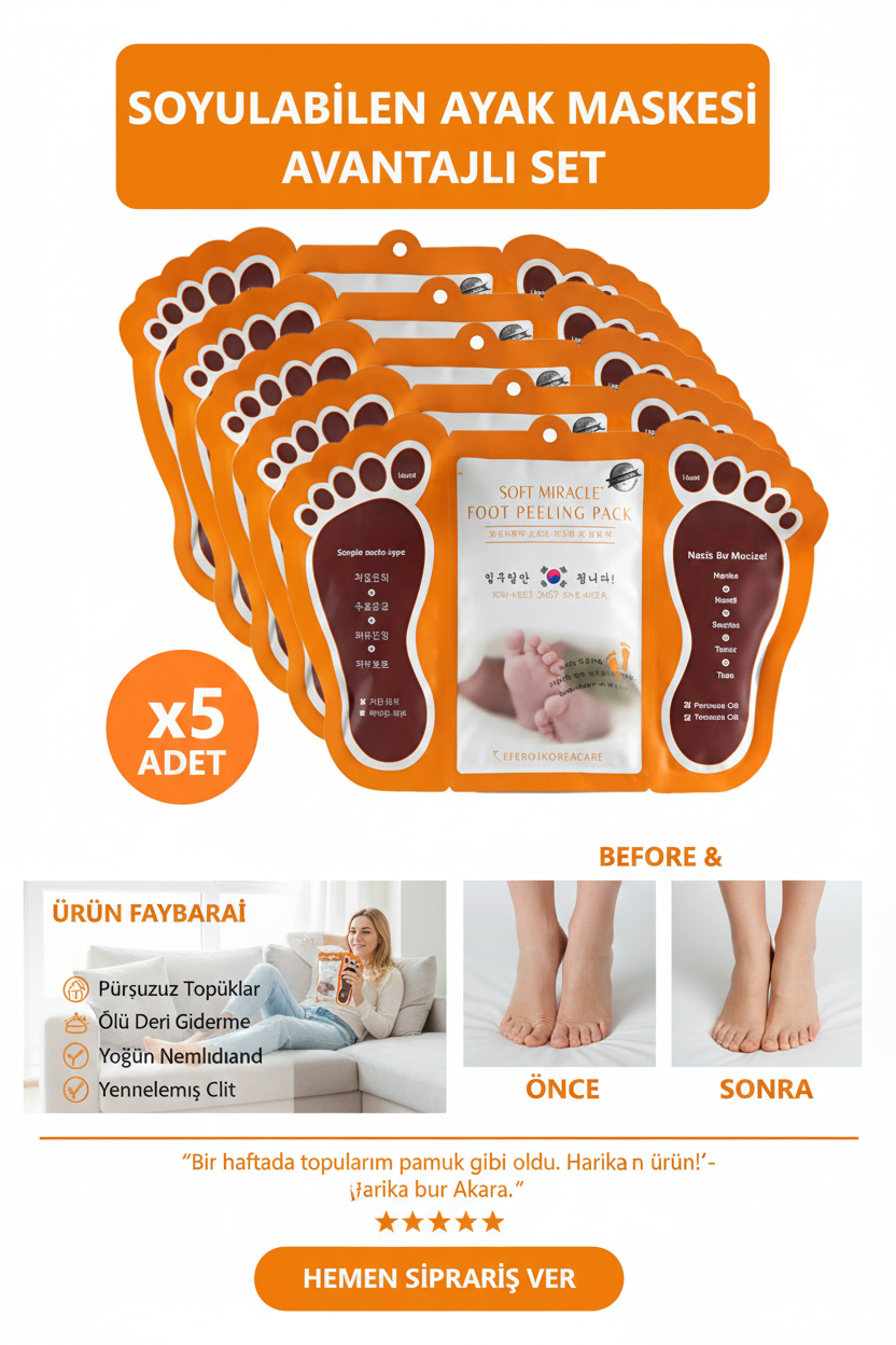 Nevivo™ Soyulabilen Ayak Maskesi