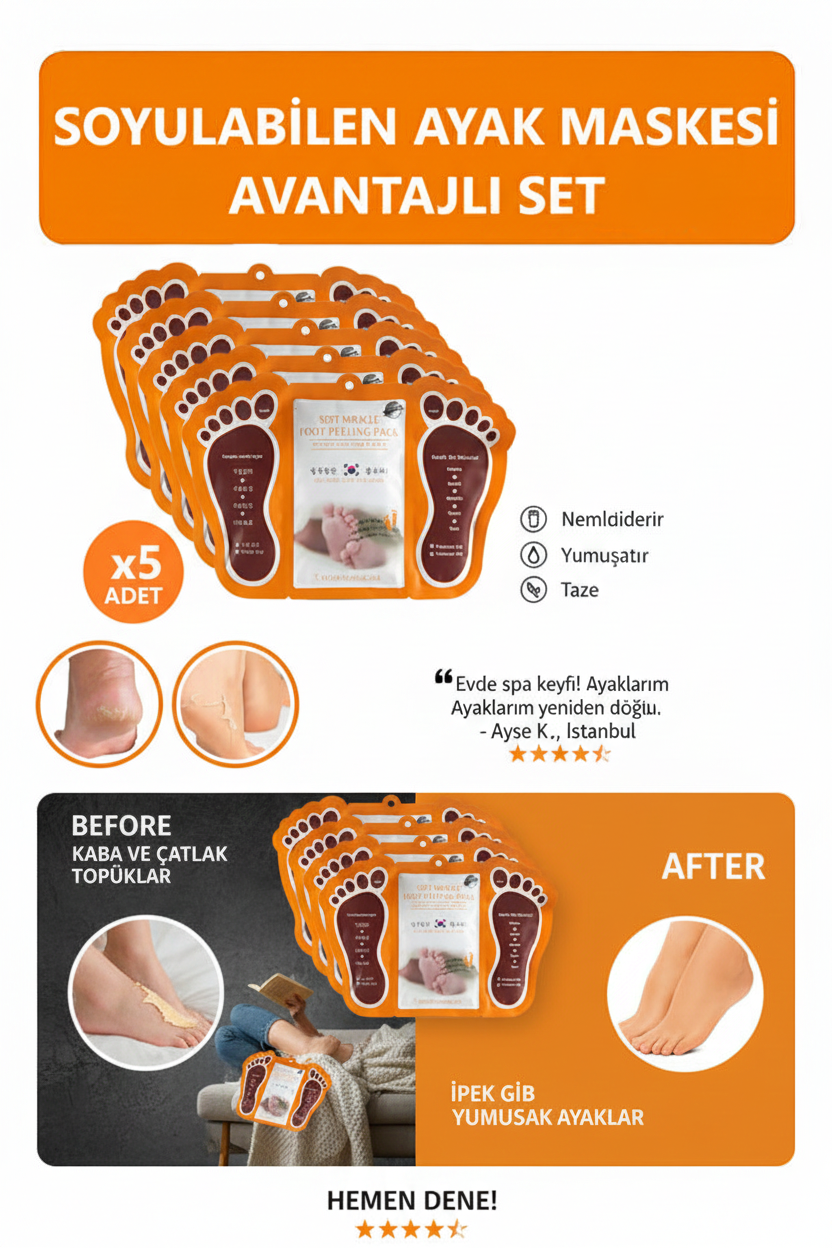 Nevivo™ Soyulabilen Ayak Maskesi